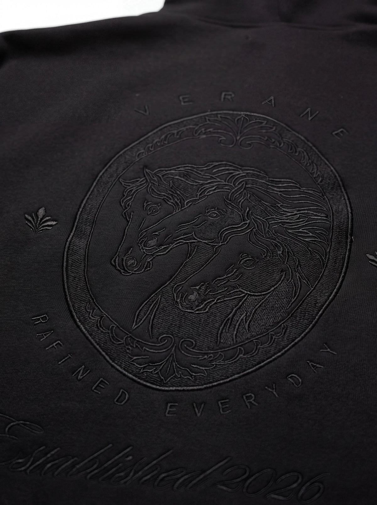 VÉRANE ÉQUESTRE Embroidered Hoodie Black